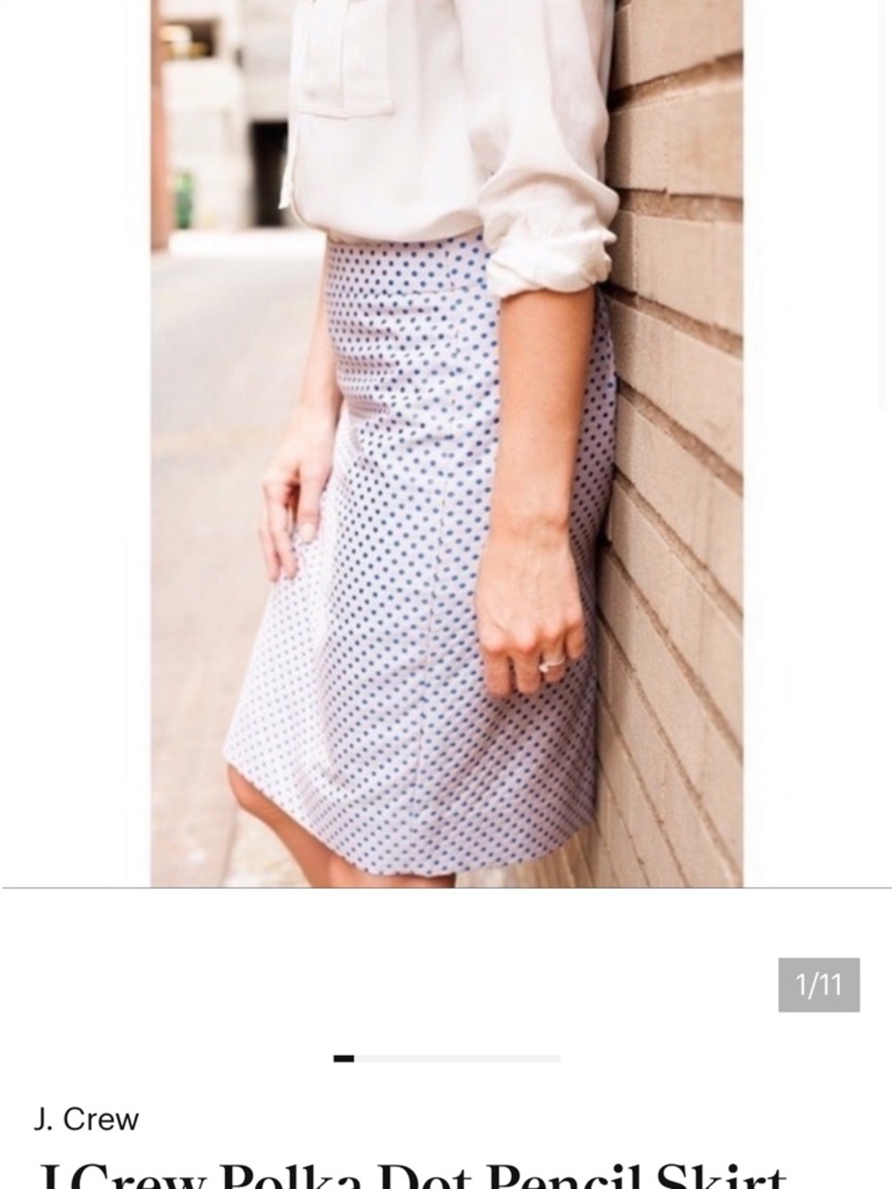 J. Crew polka dot No. 2 pencil skirt 4 - Picture 6 of 6